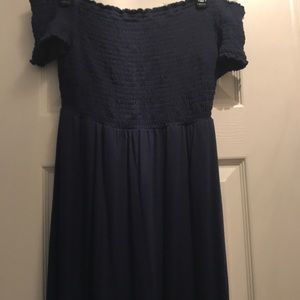 Old Navy Smocked navy blue Midi Dress